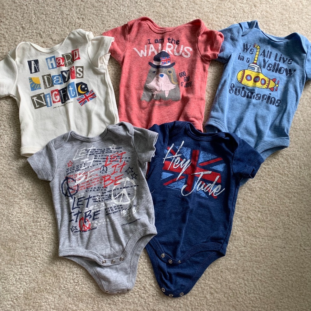 Lennon & McCartney Beatles onesies